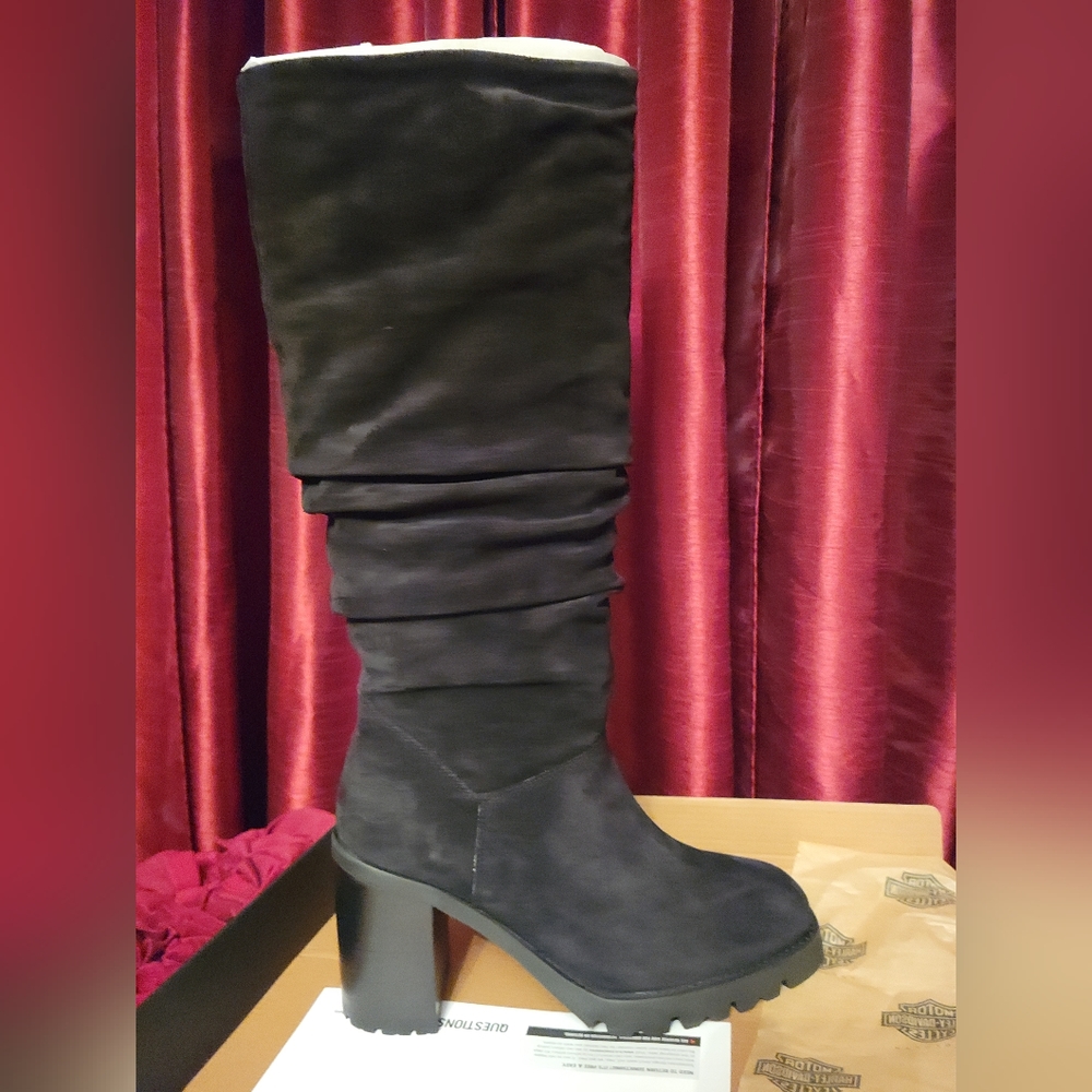 Harley-davidson suede knee boots